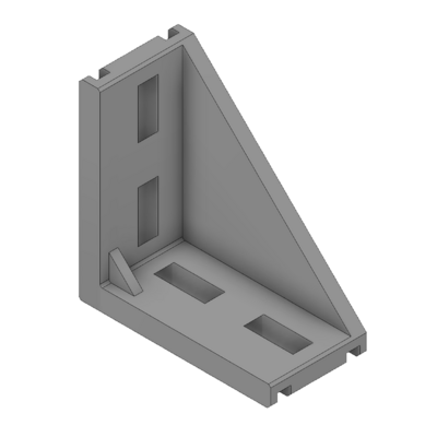 MODULAR SOLUTIONS GUSSET BRACKET 45MM X 90MM WITH STAINLESS STEEL HARDWARE REINFORCEMENT ANGLE